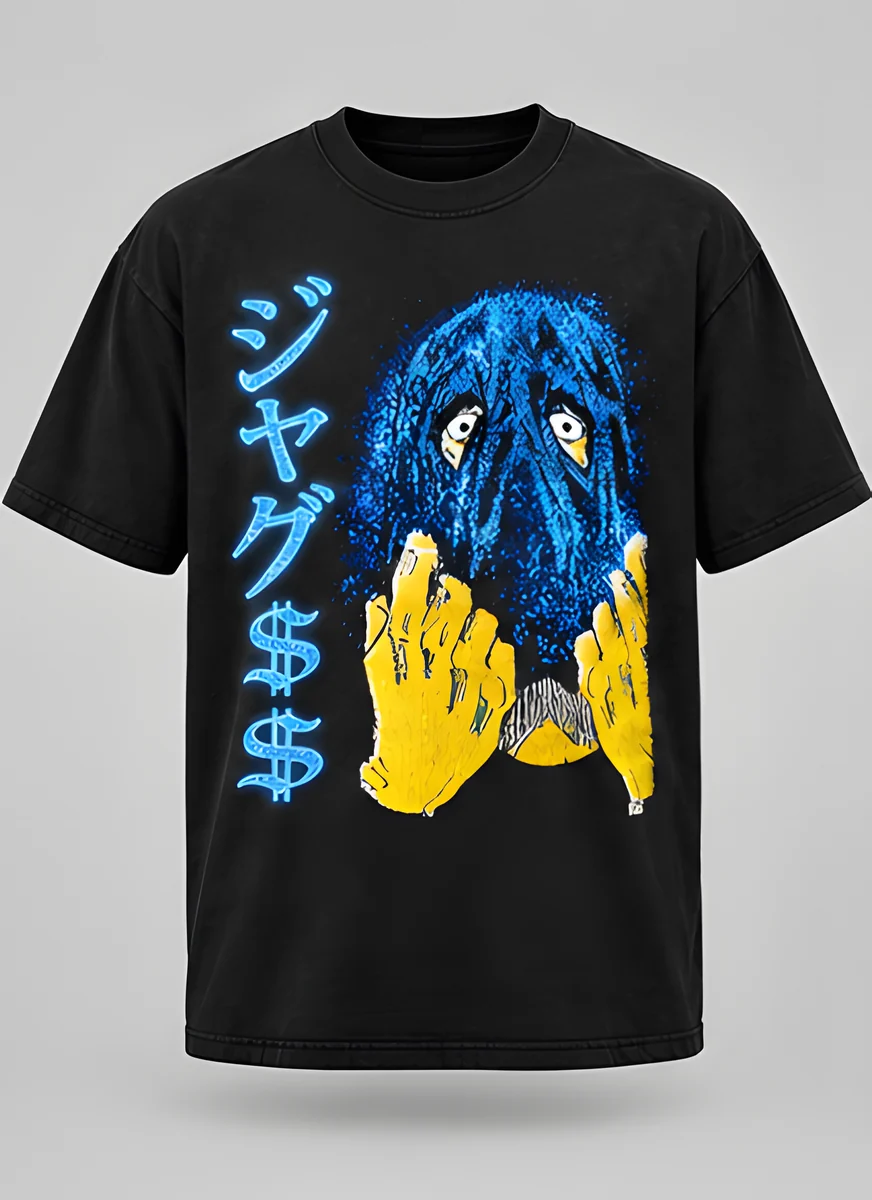 JUGG ANIME Tee, frente com a estampa JUGG Anime